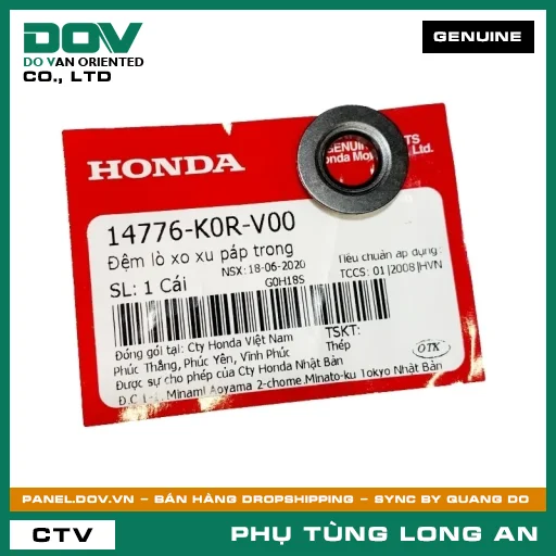 ĐỆM LÒ XO XU PÁP TRONG HONDA AIR BLADE 125/160, LEAD 125, SH 125/150, SH 125/160, SH MODE, VARIO 160 — 14776K0RV00
