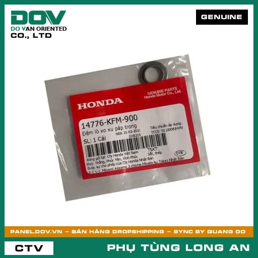ĐỆM LÒ XO XU PÁP TRONG HONDA SUPER DREAM, WAVE 100, WAVE ALPHA — 14776KFM900