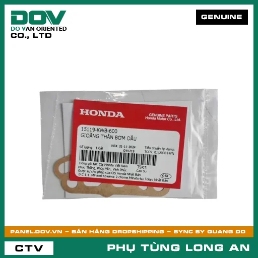 GIOĂNG THÂN BƠM NHỚT HONDA BLADE 110, DREAM 110, WAVE ALPHA 110, WAVE RSX 110 — 15119KWB600
