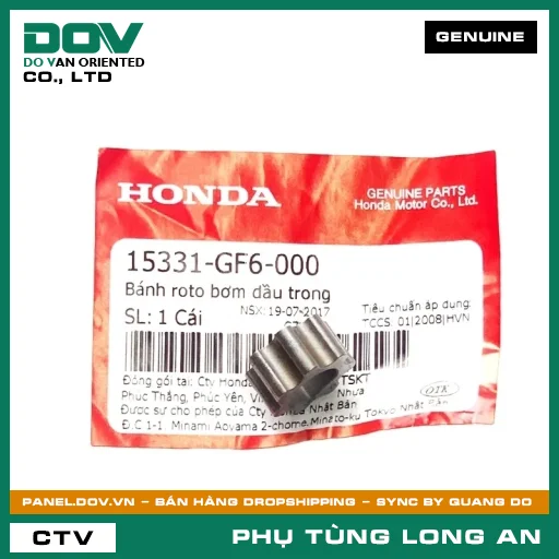 BÁNH ROTO BƠM NHỚT TRONG HONDA DREAM 110, FUTURE NEO, MSX 125, SUPER DREAM, WAVE 100, WAVE ALPHA, WAVE RSX 110 — 15331GF6000