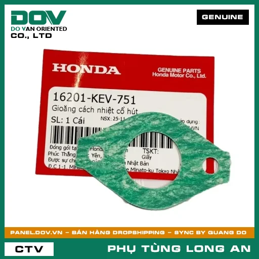 GIOĂNG CÁCH NHIỆT CỔ HÚT HONDA — 16201KEV751