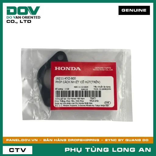 PHÍP CÁCH NHIỆT CỔ HÚT(TRÊN) HONDA FUTURE 125 — 16211KYZ900