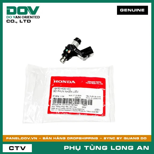 BỘ PHUN NHIÊN LIỆU HONDA AIR BLADE 125/160, SH 125/150, SH 125/160, VARIO 160 — 16450K0SV01
