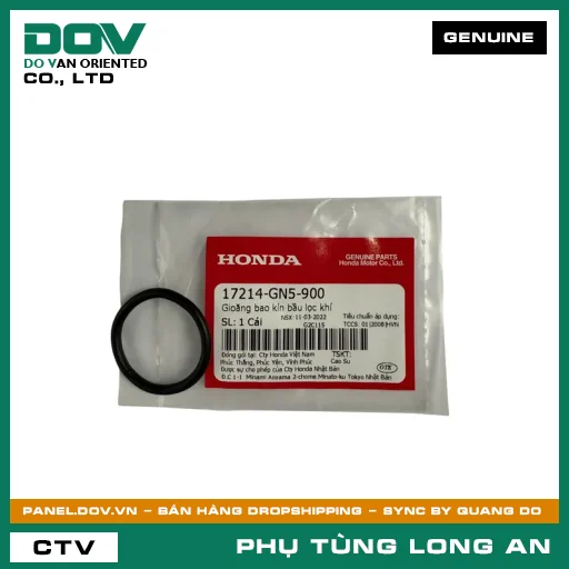 GIOĂNG BAO KÍN BẦU LỌC GIÓ HONDA SUPER DREAM, WAVE ALPHA — 17214GN5900