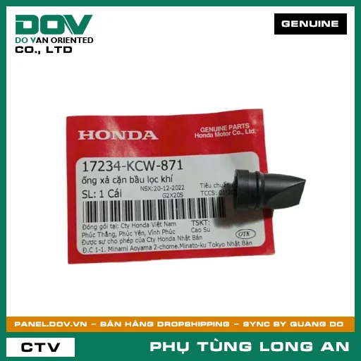 ỐNG XẢ CẶN BẦU LỌC GIÓ HONDA AIR BLADE 125, CB1000R, FUTURE 125, FUTURE NEO, LEAD 110, MSX 125, PCX, PCX 125, REBEL 300, REBEL 500, VISION 110, WAVE 100, WAVE ALPHA, WAVE RSX 110 — 17234KCW871
