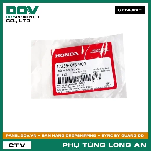 CHỐT XẢ BẦU LỌC GIÓ HONDA ADV350, AIR BLADE 110, AIR BLADE 125, AIR BLADE 125/150, AIR BLADE 125/160, CB150R, CB300R, CBR150R, CLICK 110, LEAD 125, PCX, PCX 125/150, PCX 160, SH 125/150, SH 125/160, SH 350, SH MODE, SUPER CUB C125, VARIO 160, VISION 110, WAVE ALPHA 110, WAVE RSX 110 — 17236KVB900