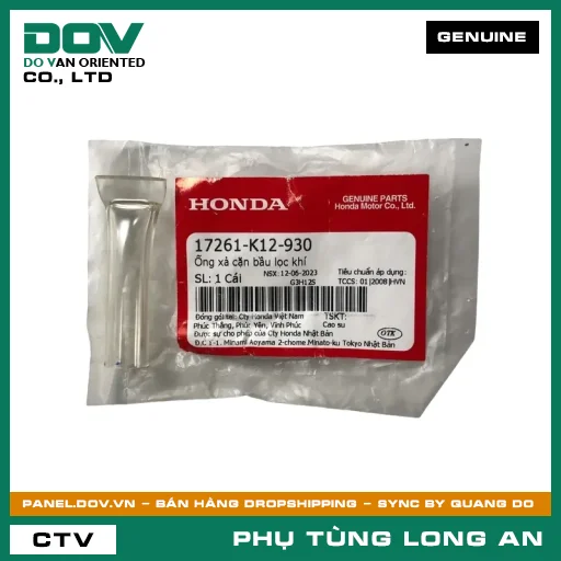 ỐNG XẢ CẶN BẦU LỌC GIÓ HONDA LEAD 125, SH 125/150, SH 125/160 — 17261K12930