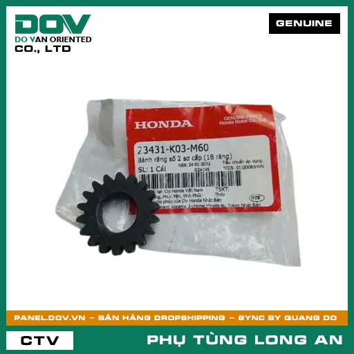 BÁNH RĂNG SỐ 2 SƠ CẤP (18 RĂNG) HONDA BLADE 110, WAVE ALPHA 110, WAVE RSX 110 — 23431K03M60