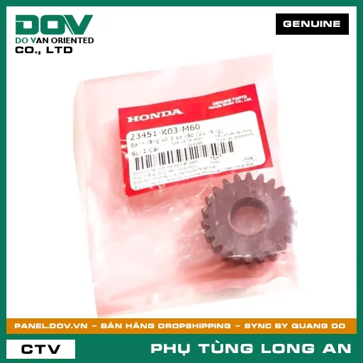 BÁNH RĂNG SỐ 3 SƠ CẤP (22 RĂNG) HONDA BLADE 110, WAVE ALPHA 110, WAVE RSX 110 — 23451K03M60