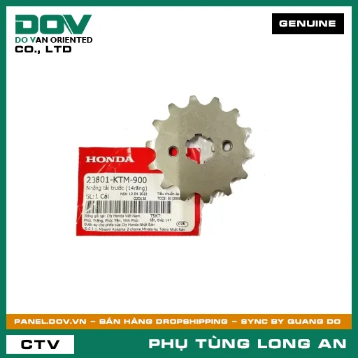 NHÔNG TẢI TRƯỚC (14RĂNG) HONDA BLADE 110, DREAM 110, FUTURE NEO, WAVE ALPHA 110, WAVE RSX 110 — 23801KTM900