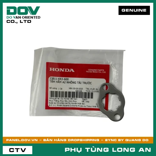 TẤM HÃM A2 NHÔNG TẢI TRƯỚC HONDA CB150R, CB250 NIGHTHAWK, CBR150R, WINNER 150, WINNER R, WINNER X — 23811KR3600