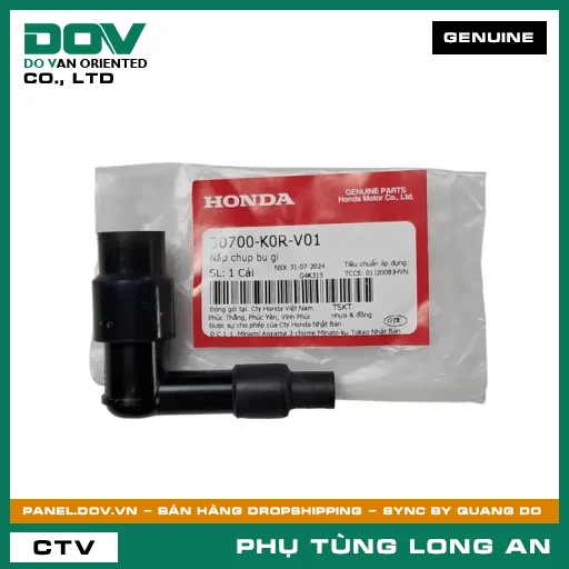 NẮP CHỤP BU GI HONDA AIR BLADE 125/160, LEAD 125, PCX 160, SH 125/150, SH 125/160, SH MODE, VARIO 160 — 30700K0RV01