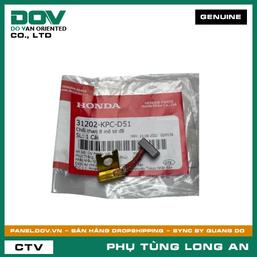 CHỔI THAN B MÔ TƠ ĐỀ HONDA — 31202KPCD51