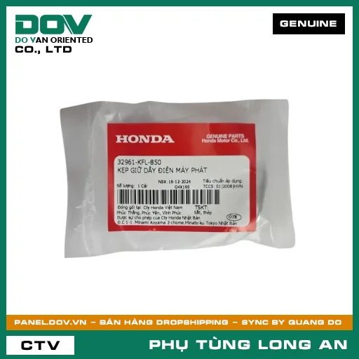 KẸP GIỮ DÂY ĐIỆN MÁY PHÁT HONDA SUPER DREAM, WAVE 100, WAVE ALPHA — 32961KFL850