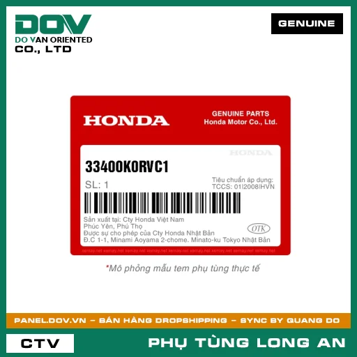 ĐÈN XI NHAN TRƯỚC PHẢI HONDA SH 125/160 — 33400K0RVC1