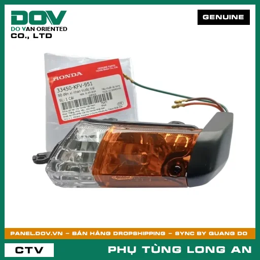 BỘ ĐÈN XI NHAN TRƯỚC TRÁI HONDA SUPER DREAM — 33450KFV951