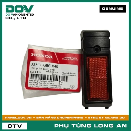 TẤM PHẢN QUANG PHẢI HONDA DREAM, SUPER DREAM — 33741GBGB40