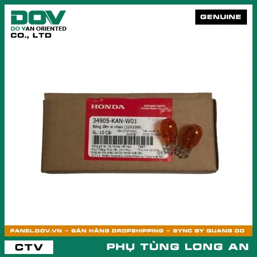 BÓNG ĐÈN XI NHAN (12V10W) HONDA AIR BLADE 110, AIR BLADE 125, AIR BLADE 125/150, AIR BLADE 125/160, BLADE 110, DREAM 110, FUTURE 125, FUTURE NEO, WAVE 100, WAVE ALPHA, WAVE ALPHA 110, WAVE RSX 110, WINNER 150 — 34905KANW01