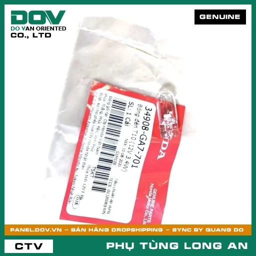 BÓNG ĐÈN T10 (12V 3.4W) HONDA AIR BLADE 110, BLADE 110, CB250 NIGHTHAWK, CLICK 110, DREAM 110, FUTURE 125, FUTURE NEO, SUPER DREAM, VISION 110, WAVE 100, WAVE ALPHA, WAVE ALPHA 110, WAVE RSX 110 — 34908GA7701