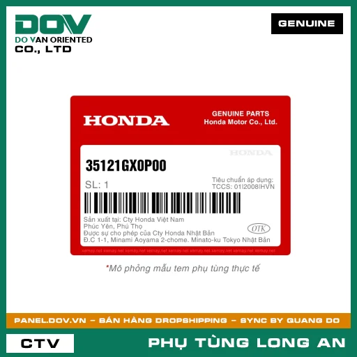 CHÌA KHÓA HONDA — 35121GX0P00