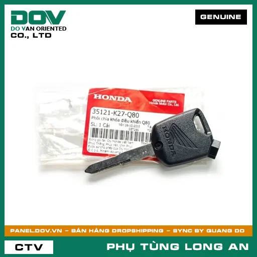 PHÔI CHÌA KHÓA ĐIỀU KHIỂN Q80 HONDA  — 35121K27Q80