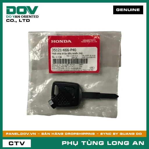 PHÔI CHÌA KHÓA ĐIỀU KHIỂN P40 HONDA — 35121K66P40