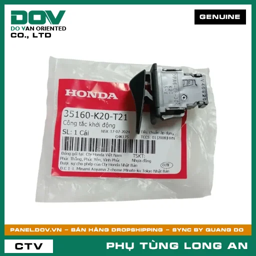 CÔNG TẮC KHỞI ĐỘNG HONDA AIR BLADE 125, AIR BLADE 125/160, BLADE 110, FUTURE 125, LEAD 125, SH 350, WAVE ALPHA 110, WAVE RSX 110, WINNER R, WINNER X — 35160K20T21