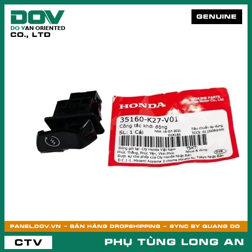 CÔNG TẮC KHỞI ĐỘNG HONDA AIR BLADE 125, SH 125/150, SH 125/160, SH MODE, VISION 110 — 35160K27V01