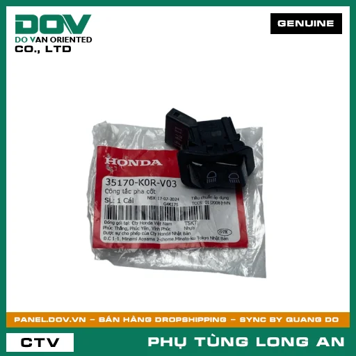 CÔNG TẮC PHA CỐT HONDA SH 125/160, SH 350 — 35170K0RV03