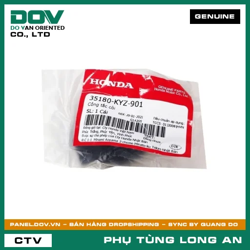 CÔNG TẮC CÒI HONDA AIR BLADE 125, DREAM 110, FUTURE 125, LEAD 125, SH 125/150, SH MODE, VISION 110, WAVE RSX 110 — 35180KYZ901
