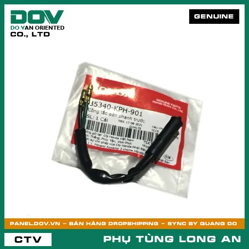 CÔNG TẮC ĐÈN PHANH TRƯỚC HONDA AIR BLADE 110, BLADE 110, CLICK 110, DREAM 110, LEAD 110, VISION 110, WAVE 100, WAVE ALPHA, WAVE ALPHA 110, WAVE RSX 110 — 35340KPH901