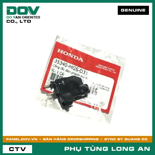 CÔNG TẮC ĐÈN PHANH TRƯỚC HONDA ADV350, AIR BLADE 125, AIR BLADE 125/150, AIR BLADE 125/160, CB1000R, CB150R, CB300R, CB350 H'NESS, CB500F, CB500X, CB650R, CBR500R, CBR650R, FUTURE 125, GOLDWING, ICON E, MSX 125, NX500, PCX, PCX 125, PCX 125/150, PCX 160, REBEL 300, REBEL 500, SH 125/150, SH 125/160, SH 350, SUPER CUB C125, VARIO 160, WINNER R, WINNER X — 35340MGSD31