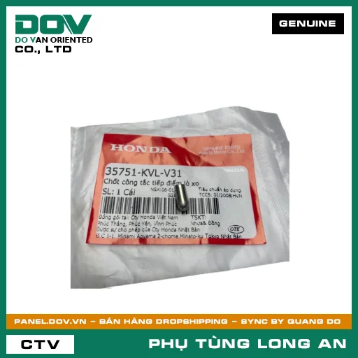 CHỐT CÔNG TẮC TIẾP ĐIỂM LÒ XO HONDA BLADE 110, DREAM 110, FUTURE 125, WAVE ALPHA 110, WAVE RSX 110 — 35751KVLV31