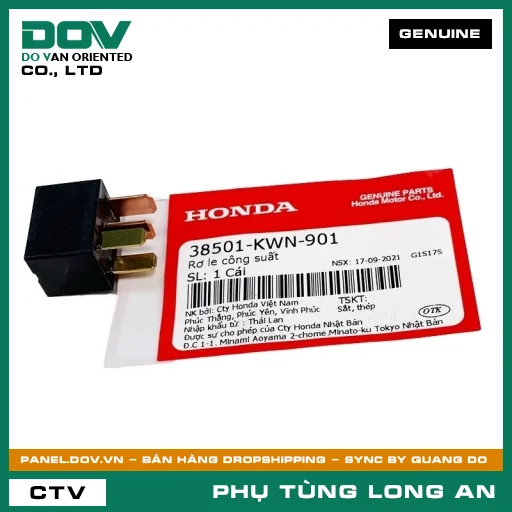 RƠ LE CÔNG SUẤT HONDA ADV350, AIR BLADE 125, CB150R, CB300R, CB500F, CB500X, CBR150R, CBR500R, PCX, PCX 160 — 38501KWN901