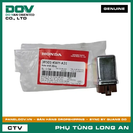 RƠLE KHỞI ĐỘNG HONDA BLADE 110, WAVE 100, WAVE ALPHA 110, WAVE RSX 110 — 38501KWYA31