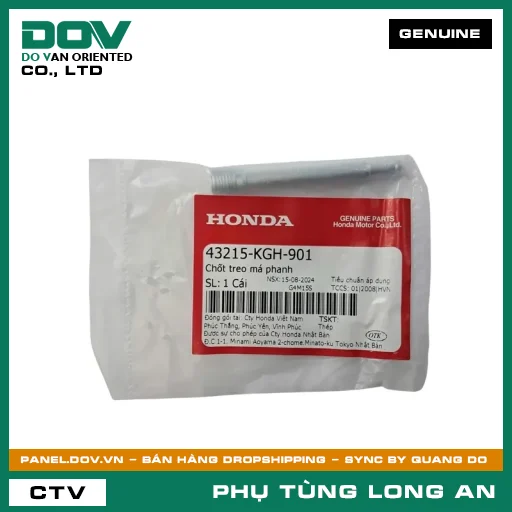CHỐT TREO BỐ THẮNG HONDA CB150R, CB300R, CB350 H'NESS, MSX 125, WINNER 150, WINNER R, WINNER X — 43215KGH901