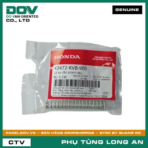 LÒ XO CẦN PHANH SAU HONDA AIR BLADE 110, AIR BLADE 125, AIR BLADE 125/150, CLICK 110, ICON E, LEAD 125, PCX, PCX 125, SH MODE, VISION 110 — 43472KVB900