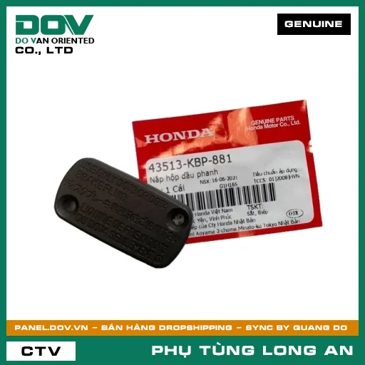 NẮP HỘP NHỚT PHANH HONDA BLADE 110, CB150R, CB300R, FUTURE 125, WAVE RSX 110, WINNER 150, WINNER R, WINNER X — 43513KBP881