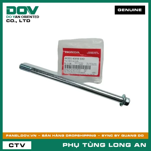 TRỤC BÁNH XE TRƯỚC HONDA BLADE 110, FUTURE 125, PCX, PCX 125, SH MODE, VISION 110, WAVE ALPHA, WAVE ALPHA 110, WAVE RSX 110 — 44301KWW640