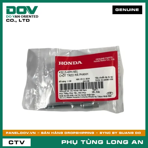 CHỐT TREO BỐ THẮNG HONDA AIR BLADE 110, AIR BLADE 125, AIR BLADE 125/150, AIR BLADE 125/160, BLADE 110, CB300R, CLICK 110, FUTURE 125, FUTURE NEO, ICON E, LEAD 125, MSX 125, PCX, PCX 125, PCX 125/150, PCX 160, SH MODE, SUPER CUB C125, VARIO 160, VISION 110, WAVE ALPHA, WAVE RSX 110, WINNER 150, WINNER R, WINNER X — 45215KPH951