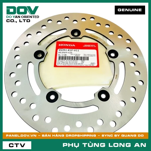 ĐĨA PHANH TRƯỚC HONDA AIR BLADE 125/150, AIR BLADE 125/160 — 45351K1FV11