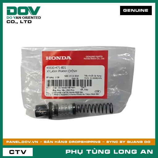 XYLANH PHANH CHÍNH HONDA AIR BLADE 110, CB150R, CB300R, CB350 H'NESS, CB500F, CB500X, CBR500R, CLICK 110, FUTURE NEO, MSX 125, NX500, PCX, PCX 125, PCX 125/150, PCX 160, REBEL 1100, SH 125/150, SH 125/160 — 45530471831