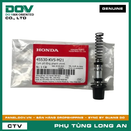 CỤM PÍT TÔNG PHANH CHÍNH HONDA ADV350, AIR BLADE 125/150, AIR BLADE 125/160, BLADE 110, FUTURE 125, ICON E, PCX 160, REBEL 500, SH 125/150, SH 125/160, SH 350, SUPER CUB C125, VARIO 160, VISION 110, WAVE RSX 110, WINNER R, WINNER X — 45530KVSM21