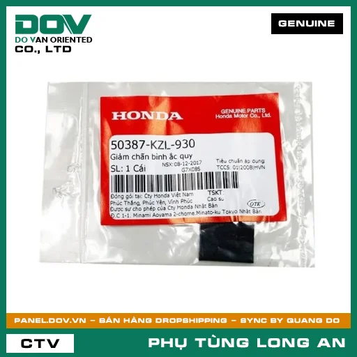 GIẢM CHẤN BÌNH ẮC QUY HONDA PCX 160, SH 125/150 — 50387KZL930