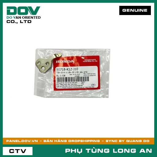 TẤM ĐỊNH VỊ CẦN ĐỂ CHÂN SAU PHẢI HONDA PCX 160 — 50718K1ZJ10