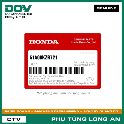 BỘ GIẢM XÓC TRƯỚC PHẢI HONDA — 51400KZR721