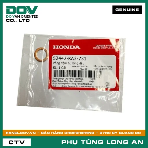 VÒNG ĐỆM BU LÔNG NHỚT HONDA AIR BLADE 125/150, AIR BLADE 125/160 — 52442KA3731