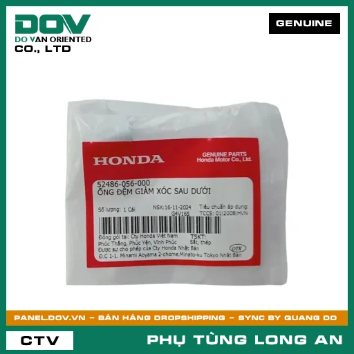 ỐNG ĐỆM GIẢM XÓC SAU DƯỚI HONDA CB250 NIGHTHAWK, DREAM 110, SUPER DREAM, WAVE ALPHA — 52486056000