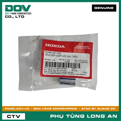 ỐNG ĐỆM GIẢM XÓC SAU TRÊN HONDA ADV350, AIR BLADE 110, AIR BLADE 125, BLADE 110, CLICK 110, DREAM 110, FUTURE 125, FUTURE NEO, ICON E, LEAD 110, LEAD 125, PCX, PCX 125, PCX 125/150, PCX 160, SH 125/150, SH 125/160, SH 350, SH MODE, SUPER DREAM, VARIO 160, VISION 110, WAVE 100, WAVE ALPHA, WAVE ALPHA 110, WAVE RSX 110 — 52486GA7003