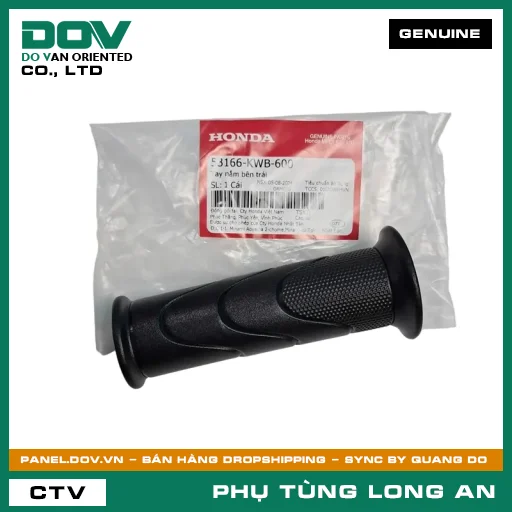 TAY NẮM BÊN TRÁI HONDA AIR BLADE 110, AIR BLADE 125, BLADE 110, DREAM 110, FUTURE 125, LEAD 125, SH 125/150, SH 125/160, VISION 110, WAVE ALPHA 110, WAVE RSX 110 — 53166KWB600